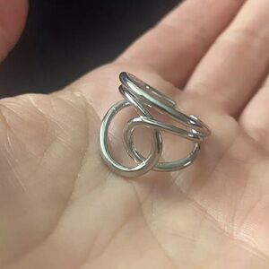 New solid 925 sterling silver intertwined ring